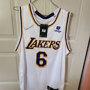 Nike White Lakers Jersey